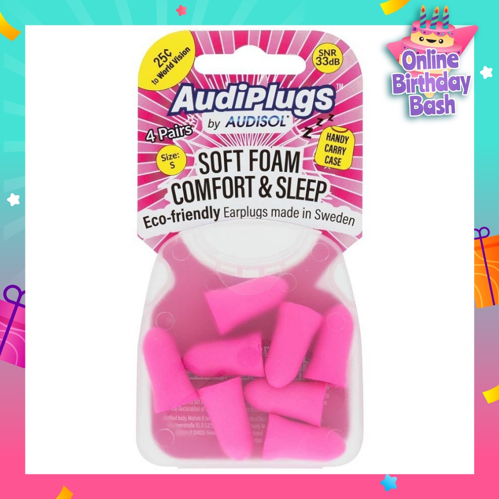 Soft Foam Comfort & Sleep Ear Plugs (Pairs) 4s
