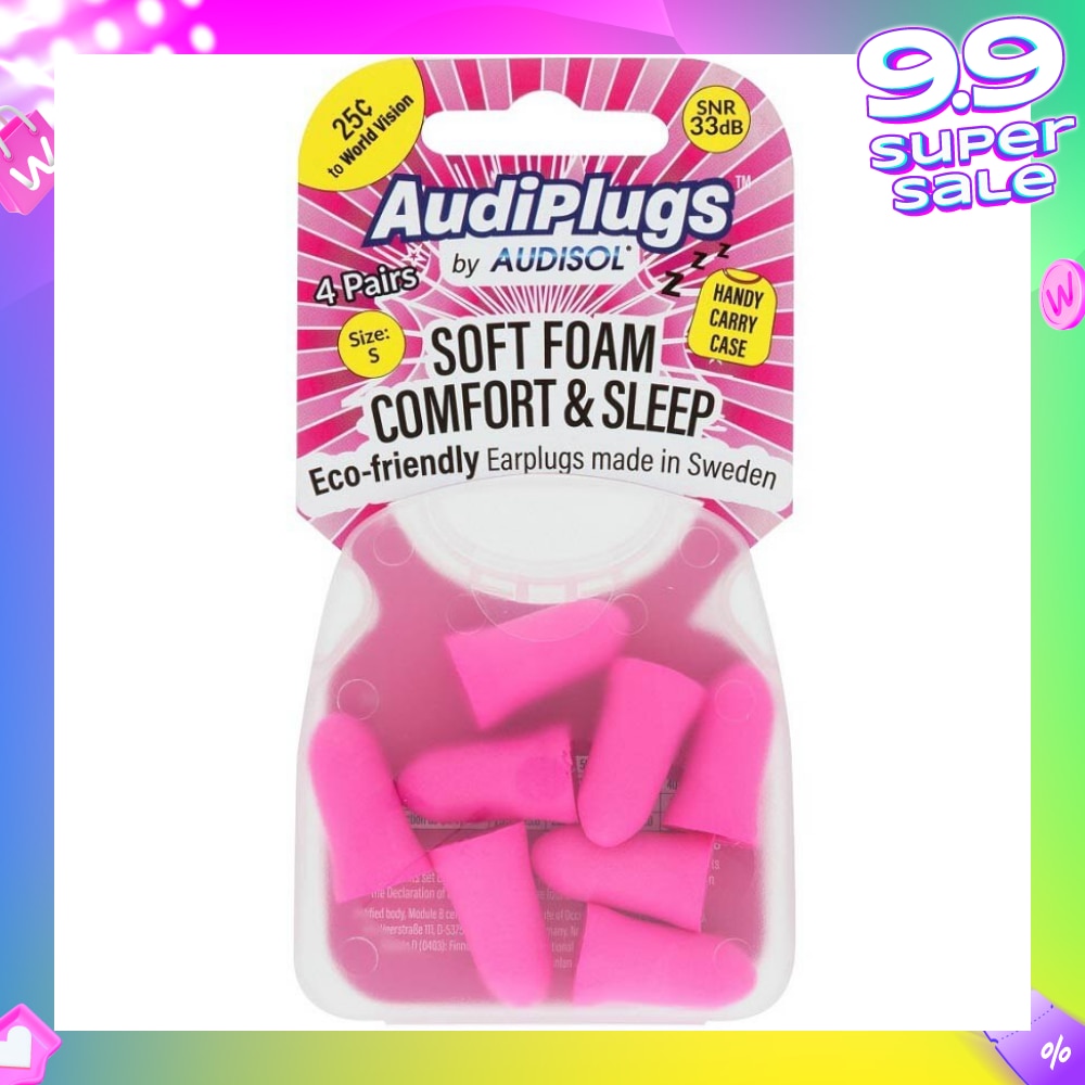 Soft Foam Comfort & Sleep Ear Plugs (Pairs) 4s