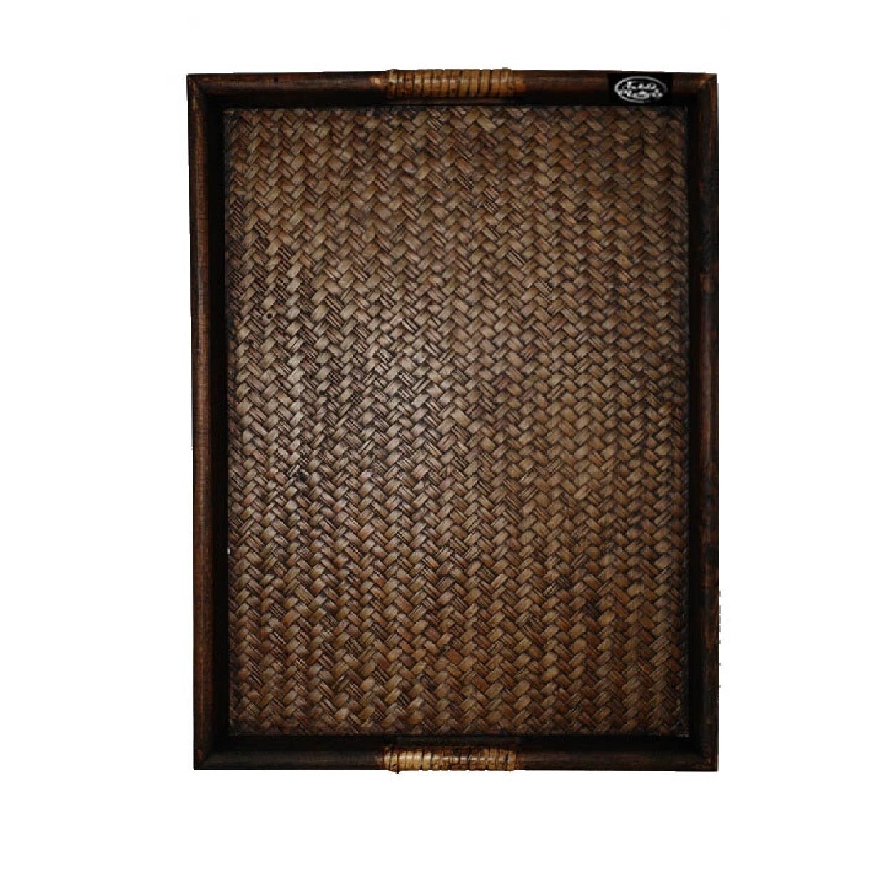 12 inch Wood Rattan Serving Tray TWRW65120 (Eco-Friendly And Highly-Sustainable Material) 0.58kg
