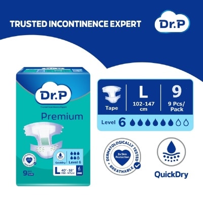 DR P - Premium Adult Diaper Level 6 Tape (L) 9s