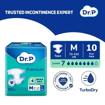 DR P - Premium Adult Diaper Level 7 Tape (M) 10s