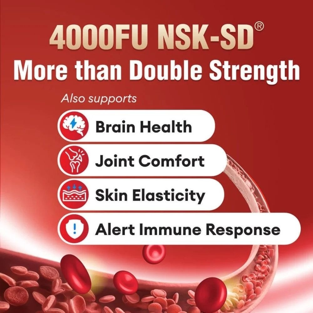Ultimate VesseClear EX Nattokinase 4000FU + Elastin F Veggie Capsule (Clean & Flexible Blood Vessel, Healthy Circulation, Heart, Brain & Immune Health) 30s