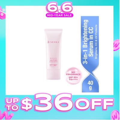 SENKA - Aqua Bright Serum in CC (For Bright + Glowy Skin) 40g