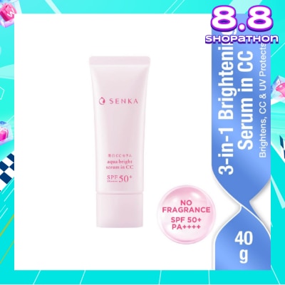 SENKA Aqua Bright Serum in CC (For Bright + Glowy Skin) 40g