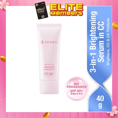 SENKA Aqua Bright Serum in CC (For Bright + Glowy Skin) 40g