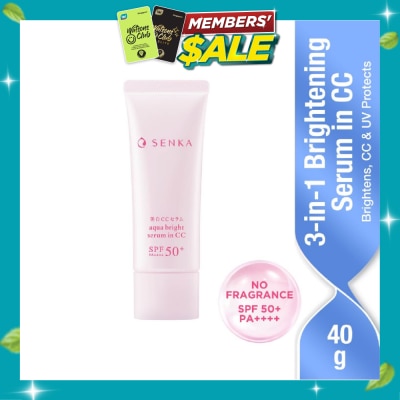 SENKA Aqua Bright Serum in CC (For Bright + Glowy Skin) 40g image