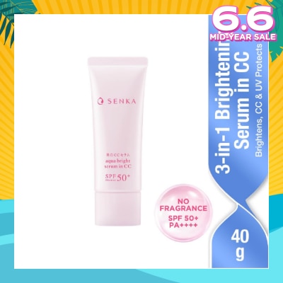 SENKA Aqua Bright Serum in CC (For Bright + Glowy Skin) 40g
