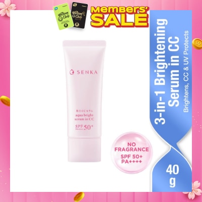 SENKA Aqua Bright Serum in CC (For Bright + Glowy Skin) 40g