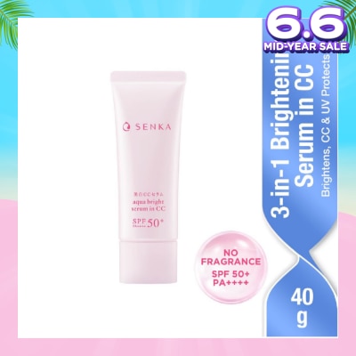 SENKA Aqua Bright Serum in CC (For Bright + Glowy Skin) 40g