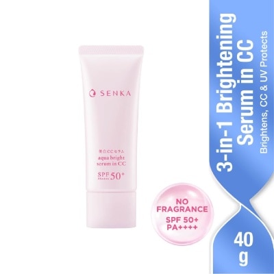 SENKA Aqua Bright Serum in CC (For Bright + Glowy Skin) 40g