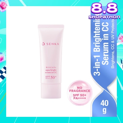 SENKA Aqua Bright Serum in CC (For Bright + Glowy Skin) 40g