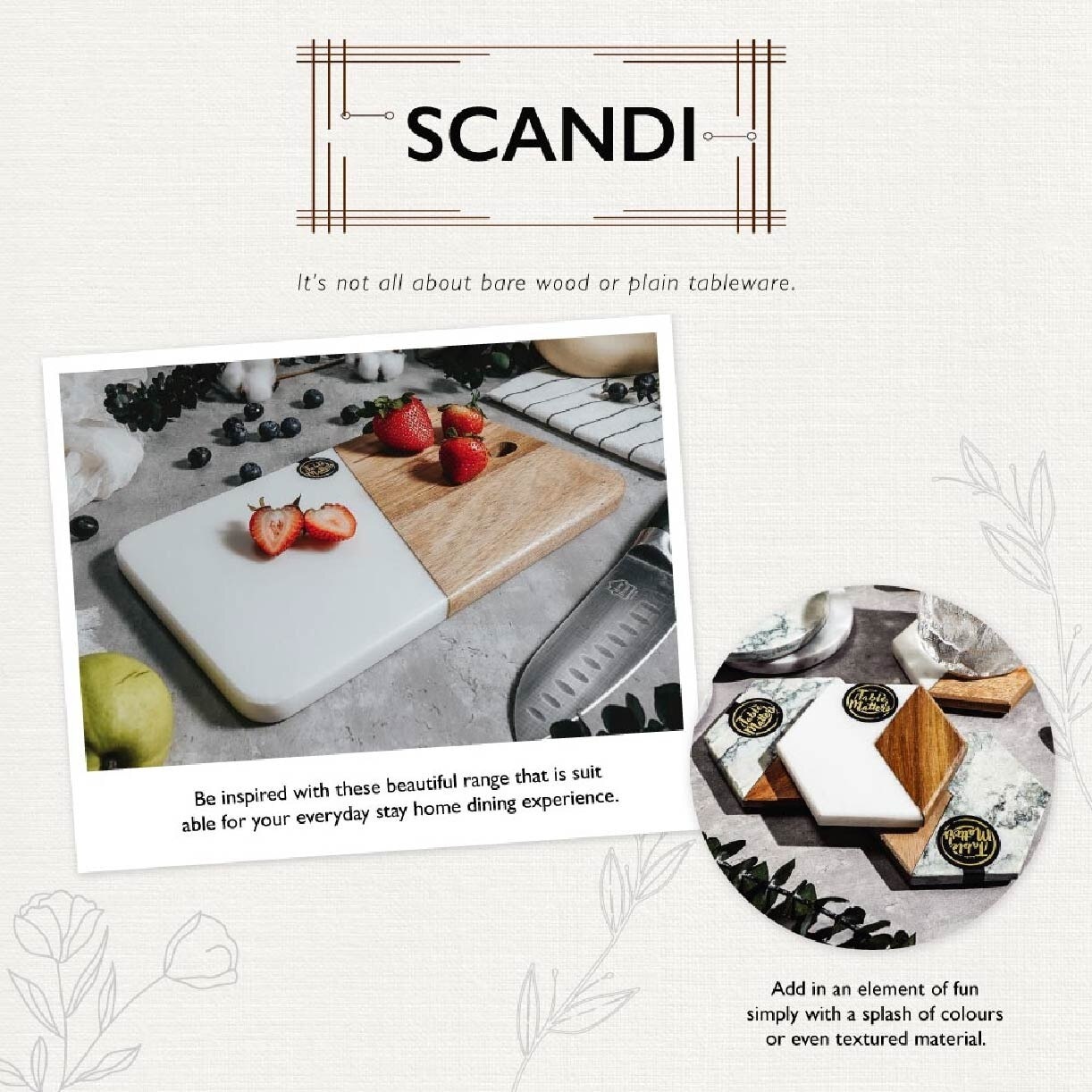 SCANDI Stone Wood Rectangular Cheese Board BSRB53300 (Multi-Purpose + Wenge Wood + Shale) 1.17kg