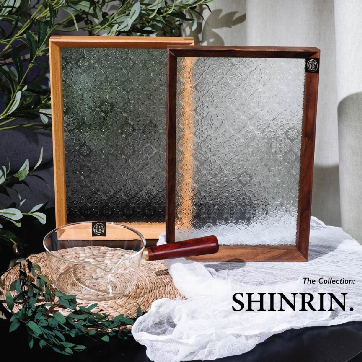 Shinrin Zelkova Dessert Tray Large  TWGZ65340 1s