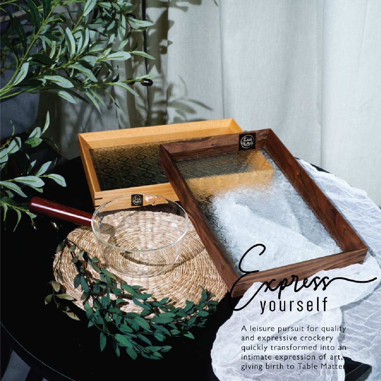 Shinrin Walnut Dessert Tray Large TWGW65340 1s