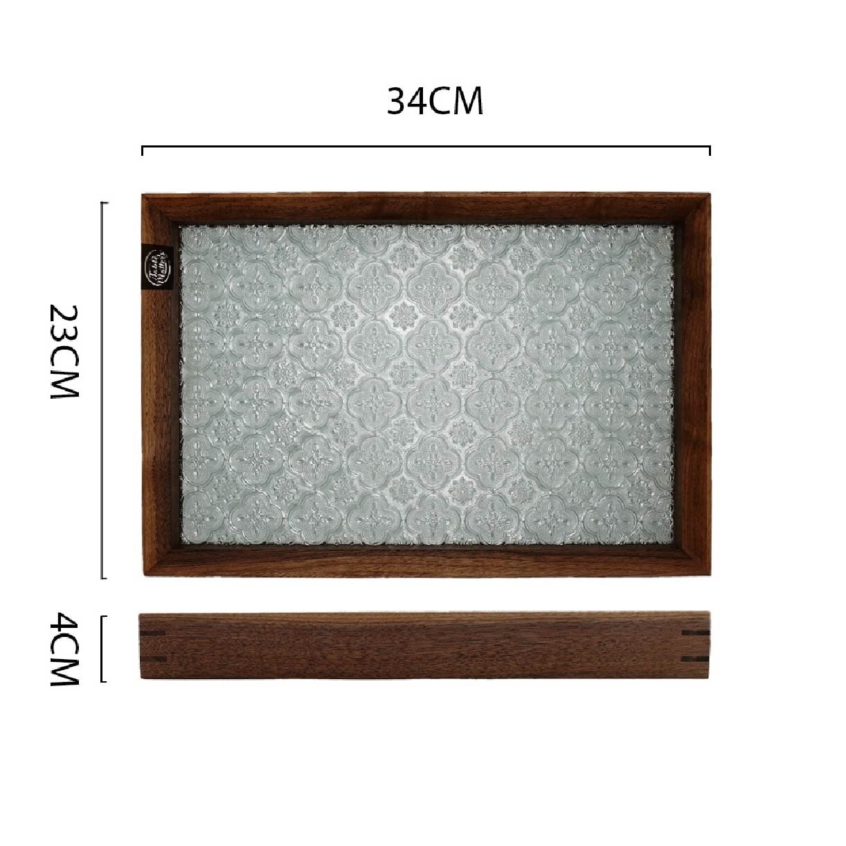 Shinrin Walnut Dessert Tray Large TWGW65340 1s