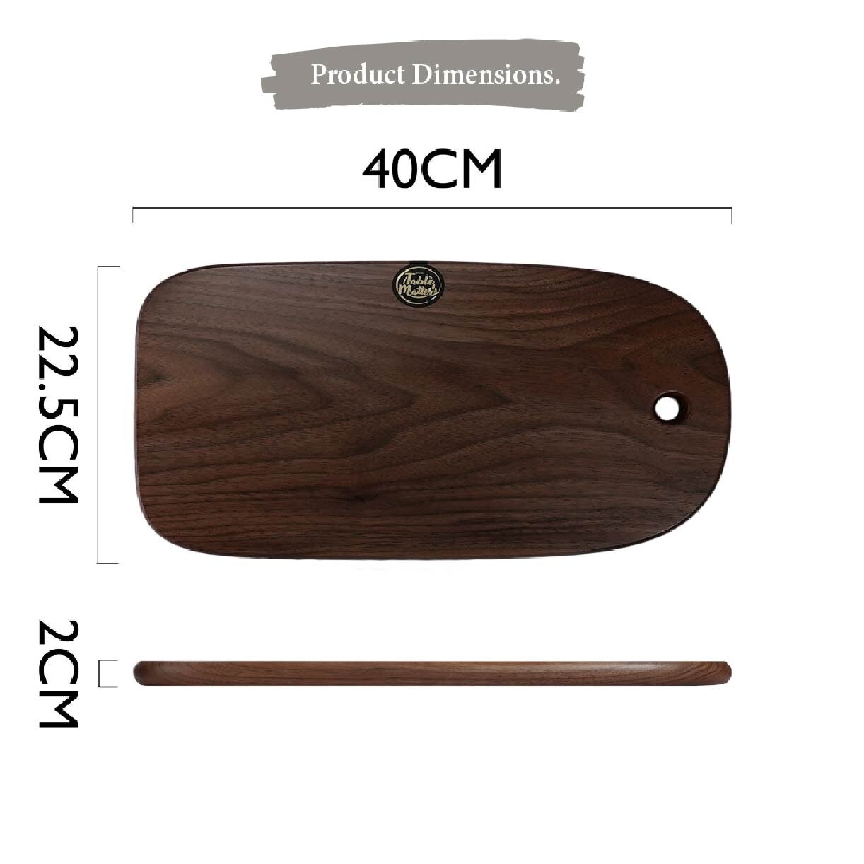 Woode Walnut Serving Board BWOW53402 (Large) 1s