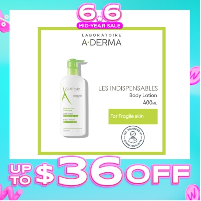 ADERMA - Moisturising Body Lotion Soothes & Moisturises 24 Hours (Quickly Absorbed Texture) 400ml