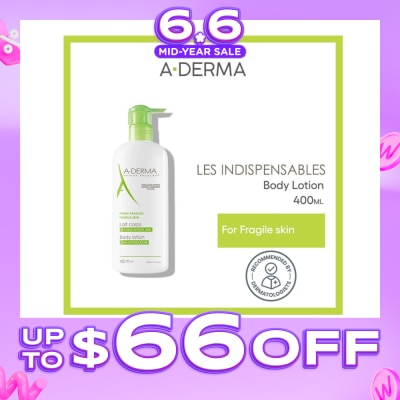 ADERMA - Moisturising Body Lotion Soothes & Moisturises 24 Hours (Quickly Absorbed Texture) 400ml