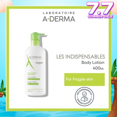 ADERMA Moisturising Body Lotion Soothes & Moisturises 24 Hours (Quickly Absorbed Texture) 400ml