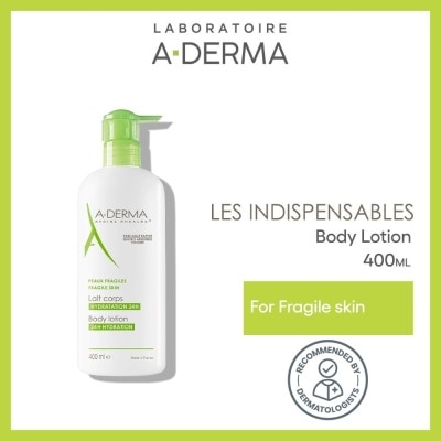 ADERMA Moisturising Body Lotion Soothes & Moisturises 24 Hours (Quickly Absorbed Texture) 400ml