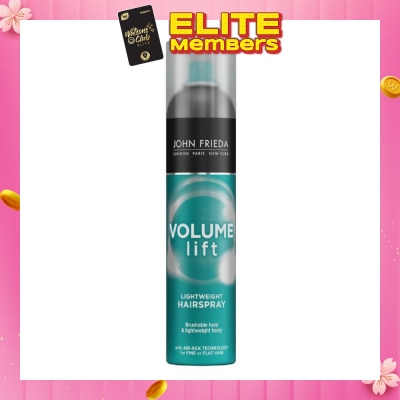 JOHN FRIEDA Volume Lift Lightweight Hairspray (For Hair Fullness & Long Lasting Hold) 250ml