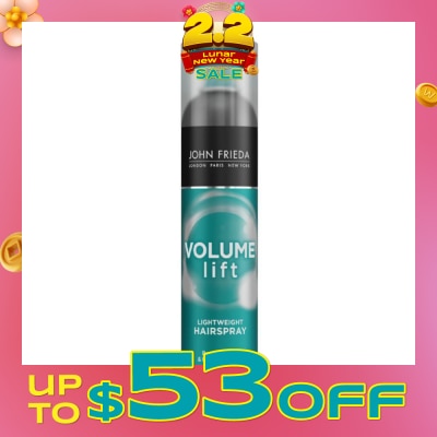JOHN FRIEDA Volume Lift Lightweight Hairspray (For Hair Fullness & Long Lasting Hold) 250ml