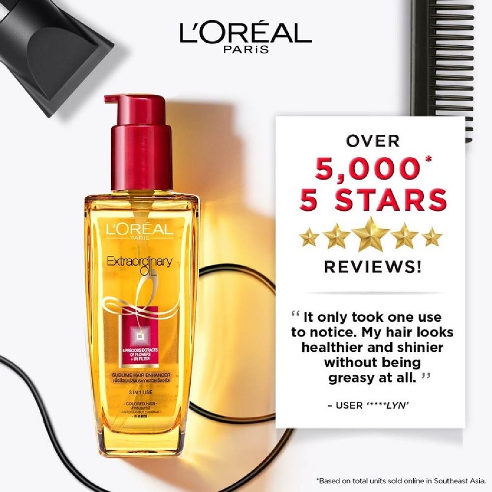 Extraordinary Oil Hair Treatment Red Hair Oil with UV Filter (For Fine & Coloured Hair) 100ml