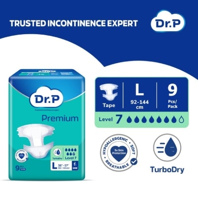 DR P - Premium Adult Diaper Level 7 Tape (L) 9s