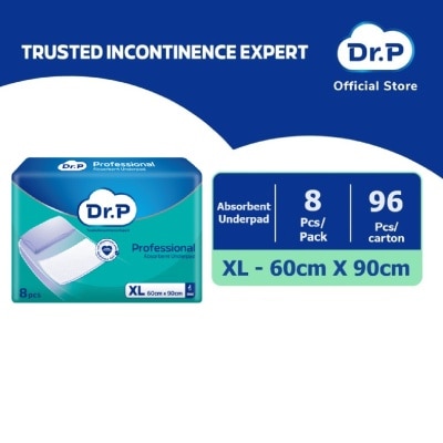 DR P - Professional Absorbent Underpad XL (60cm x 90cm) 8s