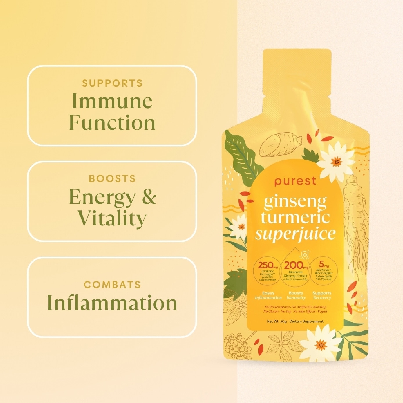 Ginseng Turmeric Superjuice Dietary Supplement Sachet 30g x 15s