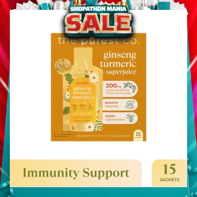 THE PUREST CO - Ginseng Turmeric Superjuice Dietary Supplement Sachet 30g x 15s (Expiry: Apr`2027)