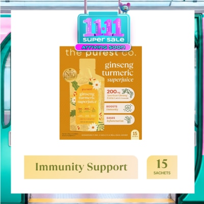 THE PUREST CO Ginseng Turmeric Superjuice Dietary Supplement Sachet 30g x 15s image
