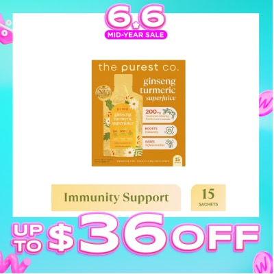 THE PUREST CO - Ginseng Turmeric Superjuice Dietary Supplement Sachet 30g x 15s (Expiry: Apr`2027)