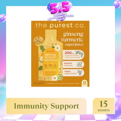 THE PUREST CO - Ginseng Turmeric Superjuice Dietary Supplement Sachet 30g x 15s