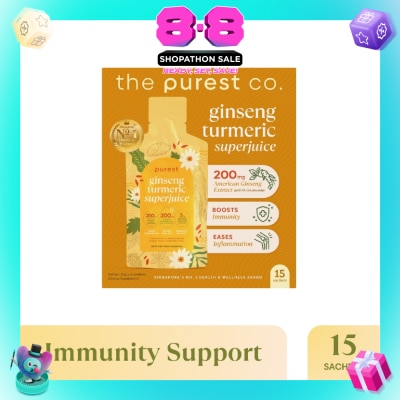 THE PUREST CO - Ginseng Turmeric Superjuice Dietary Supplement Sachet 30g x 15s (Expiry: Apr`2027)