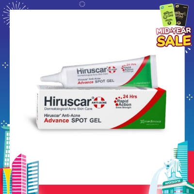 HIRUSCAR Anti-Acne Advance Spot Gel (Suitable for Dermatological Acne Skin Care / Rapid Action + Extra Strength) 10g