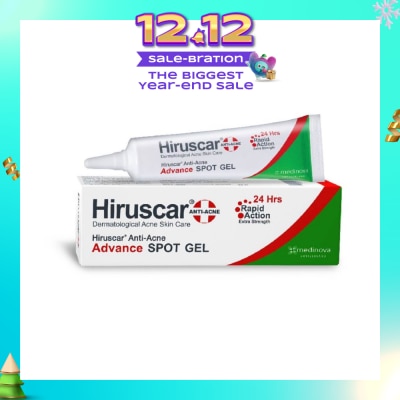 HIRUSCAR Anti-Acne Advance Spot Gel (Suitable for Dermatological Acne Skin Care / Rapid Action + Extra Strength) 10g