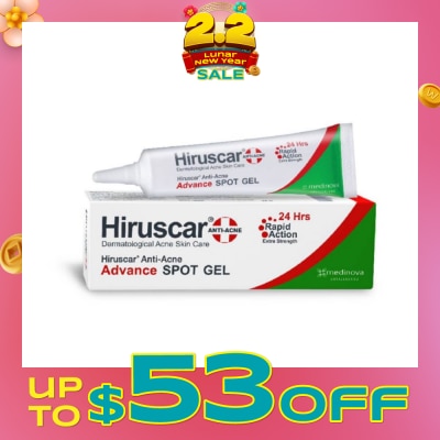 HIRUSCAR Anti-Acne Advance Spot Gel (Suitable for Dermatological Acne Skin Care / Rapid Action + Extra Strength) 10g