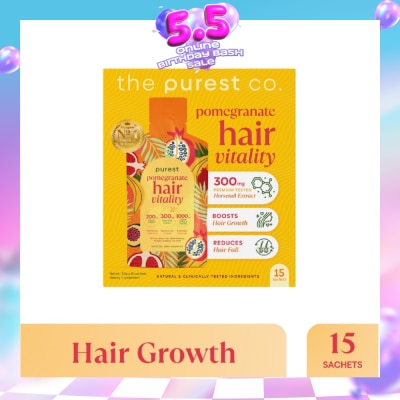 THE PUREST CO - Pomegranate Hair Vitality Dietary Supplement Sachet 30g x 15s (Expiry: Apr`2027)