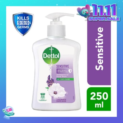 DETTOL Anti-Bacterial Liquid Hand Wash Sensitive (Kills 99.9% Germs) 250ml