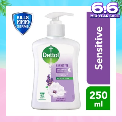 DETTOL Anti-Bacterial Liquid Hand Wash Sensitive (Kills 99.9% Germs) 250ml