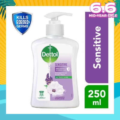 DETTOL Anti-Bacterial Liquid Hand Wash Sensitive (Kills 99.9% Germs) 250ml