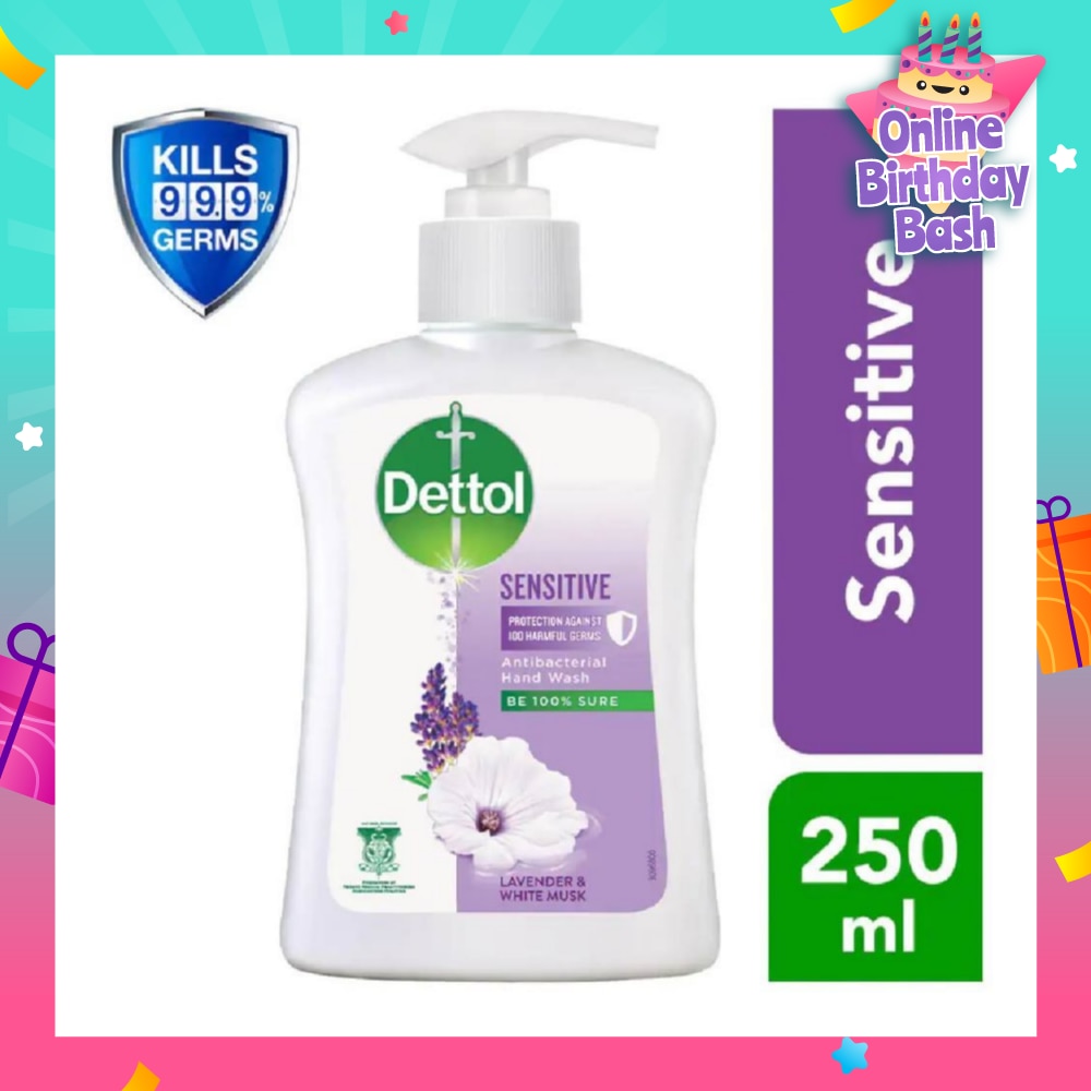 Anti-Bacterial Liquid Hand Wash Sensitive (Kills 99.9% Germs) 250ml