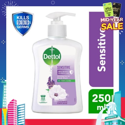 DETTOL Anti-Bacterial Liquid Hand Wash Sensitive (Kills 99.9% Germs) 250ml