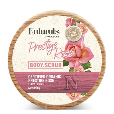 NATURALS BY WATSONS Certified Organic Prestige Rose Body Scrub (Provides 24hr Intense Moisture) 200g