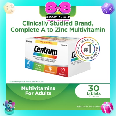 CENTRUM - Advance Multivitamin-Multimineral Tablet for Adults (Plus Latein & Lycopene) 30s