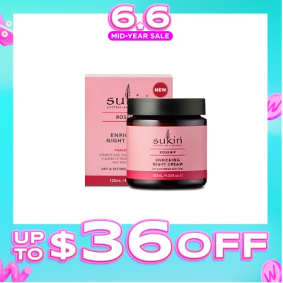 SUKIN - Rosehip Enriching Night Cream (For Dry & Distressed Skin) 120ml