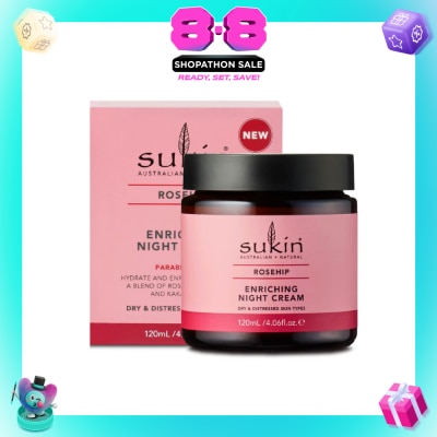 SUKIN - Rosehip Enriching Night Cream (For Dry & Distressed Skin) 120ml