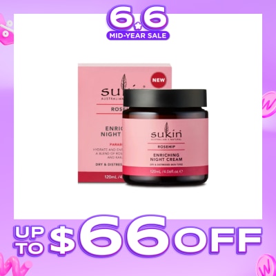 SUKIN - Rosehip Enriching Night Cream (For Dry & Distressed Skin) 120ml