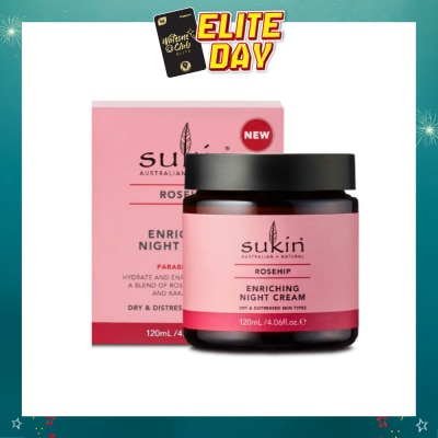 SUKIN - Rosehip Enriching Night Cream (For Dry & Distressed Skin) 120ml